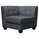 Vendome Fabric Upholstered Modular Corner-Piece in Gray