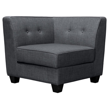 Vendome Fabric Upholstered Modular Corner-Piece in Gray