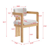 Tappelle Mid-Century Modern Dining Arm Chair - side view