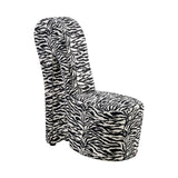 Tristam 40" Modern Glam High Heel Lounge Chair in Zebra