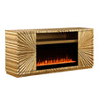 Tiffany Gold Electric Fireplace TV Console