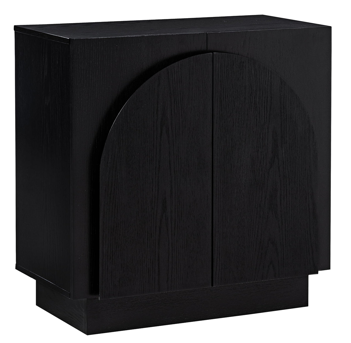 Questa 31" Scandinavian Mid Century 2-Door Wood Grain Cabinet
