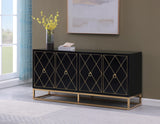 Tabitha 64" Modern Lacquer Sideboard Buffet Cabinet - close-up