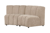 Sullessa Modern Modular Armless Living Room Chair in Camel - angle view