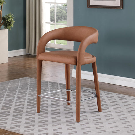 Conan Counter Stool in Cognac - angle view