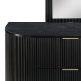 Quintet 5-Piece Modern Mid Century Fluted Bedroom Furniture Set - close-up