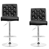 Stellara Glam Faux Leather Counter Height Bar Stools