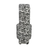 Tristam 40" Modern Glam High Heel Lounge Chair in Zebra - room setting