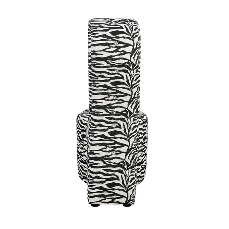 Tristam 40" Modern Glam High Heel Lounge Chair in Zebra - room setting