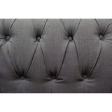 Venice 2 Piece Upholstered Sofa Set in Charcoal - room setting