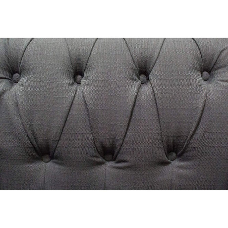 Venice 2 Piece Upholstered Sofa Set in Charcoal - room setting