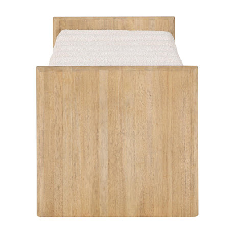 Torbjorn 52" Bench in Natural Oak - angle view