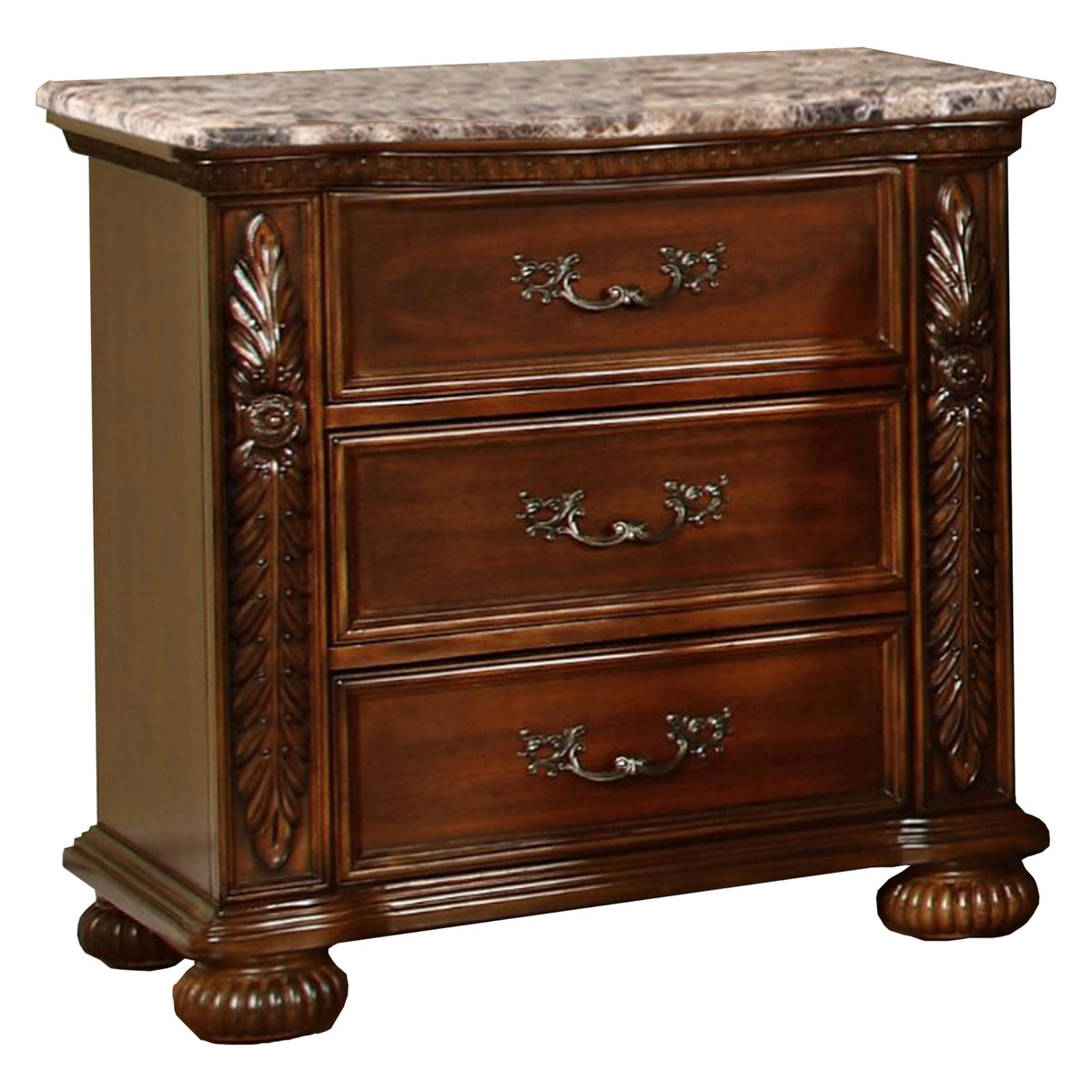 Bessy 32" Traditional 3-Drawer Bedroom Nightstand