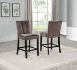 Sheridan Velvet Counter Height Dining Chairs - front view