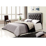 Hope tufted faux leather headboard in black