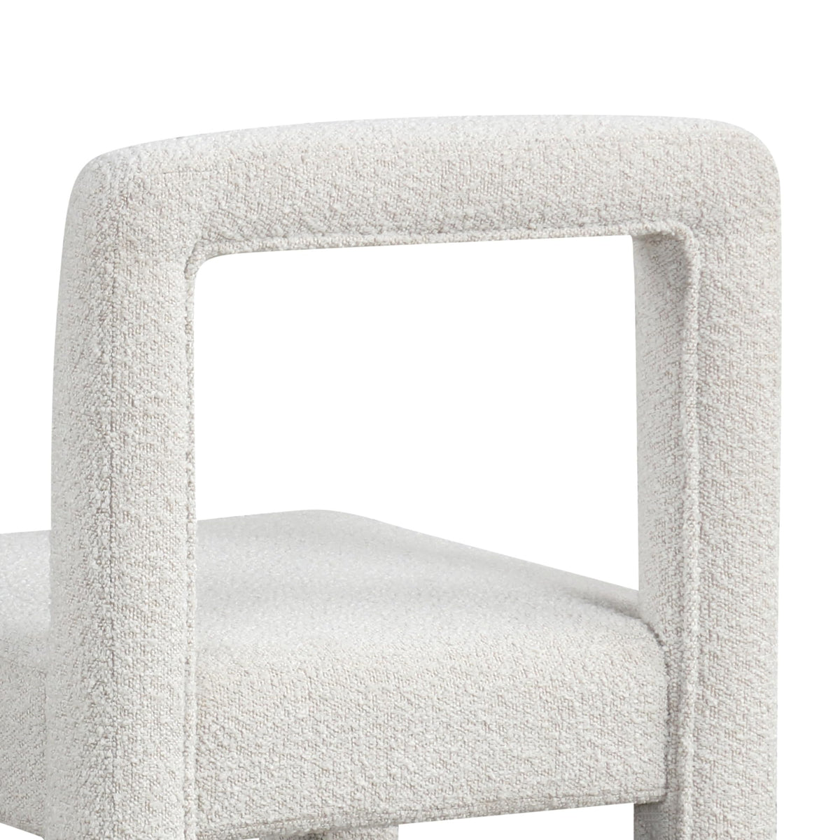 Courtney Contemporary Boucle Upholstered Armless Dining Chair - angle view