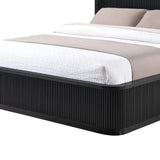 Quintet 89" Long Modern Fluted Platform Queen Bed Frame - front view