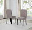 Yvonne Transitional Upholstered Fabric Parson Dining Chairs - front view