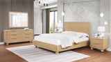 Daplen 22" Scandinavian Modern Nightstand, 2 Drawers in Light Oak - front view