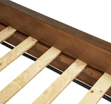 Quintet 89" Long Modern Fluted Platform Queen Bed Frame - detail view - Brown