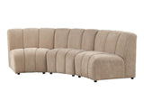 Sullessa Modern Modular Armless Living Room Chair in Camel - back view