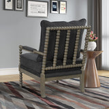 Hanako Accent Chair in Charcoal And Antique Grey - room setting