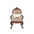 Madelyn 30" Traditional Regal Arm Chair, Ornate Carved Cabriole Legs in Cherry Finish - front view