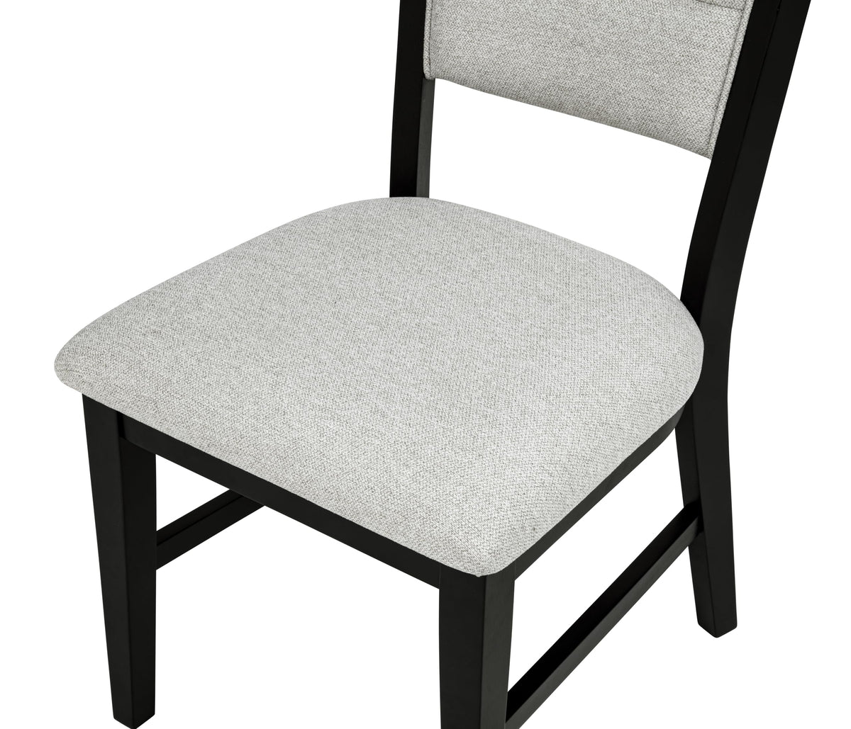Timaro Transitional Dining Chairs with Cushioned Seat and Handle Cutout Backrest - angle view