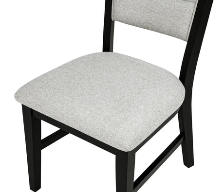 Timaro Transitional Dining Chairs with Cushioned Seat and Handle Cutout Backrest - angle view