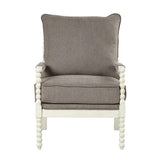 Hanako Accent Chair in Taupe And Off White - detail view