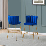 Nolan Bar Stool - front view - Navy Blue