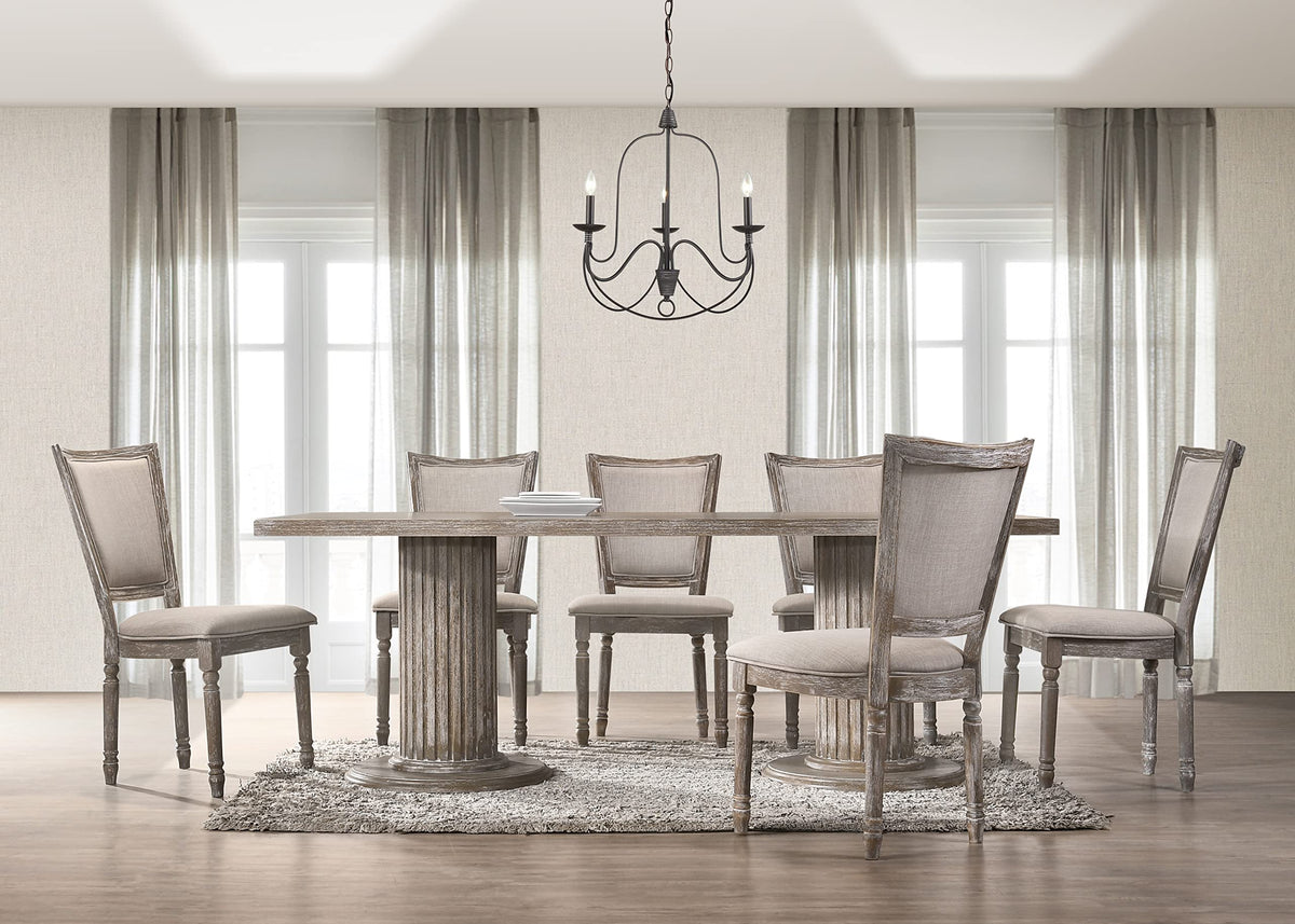 JESSDC Upholstered Dining Chair in Grey - detail view
