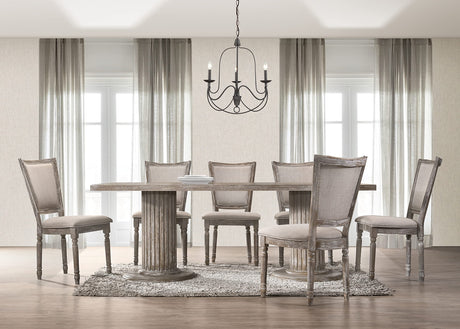 JESSDC Upholstered Dining Chair in Grey - detail view