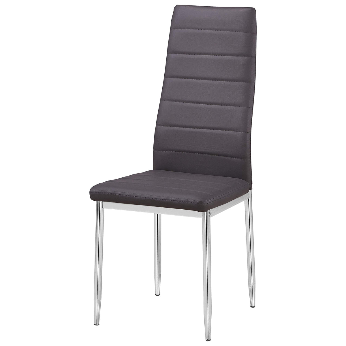 Trina Modern Mid-Century 5 Pcs Round Dining Set in Grey - detail view