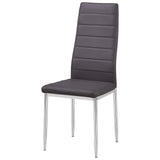 Trina Modern Mid-Century 5 Pcs Round Dining Set in Grey - detail view