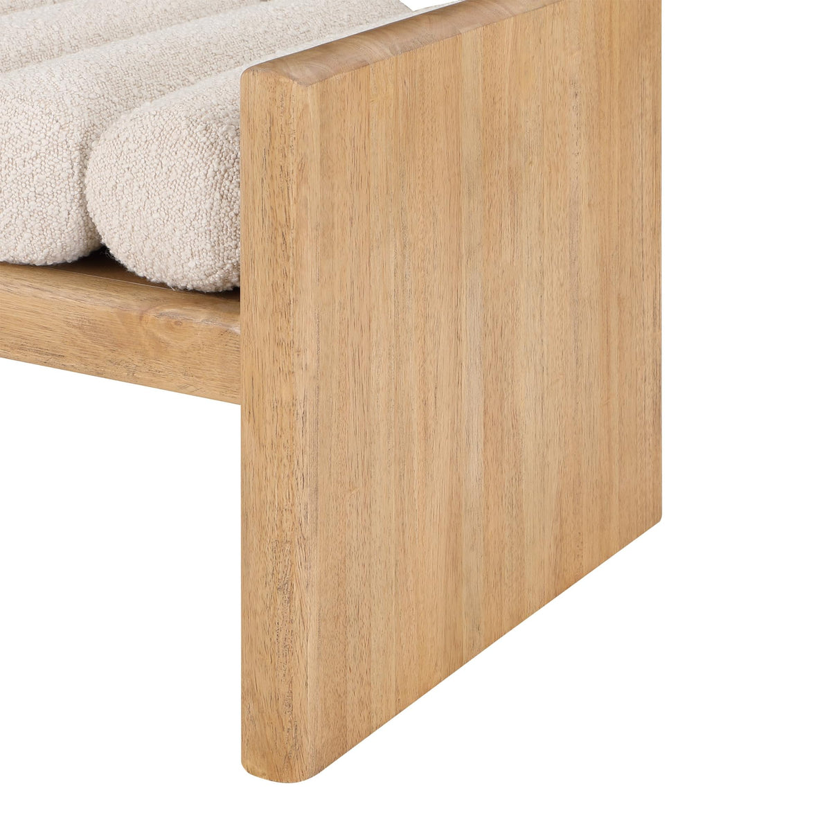 Torbjorn 52" Bench in Natural Oak - back view