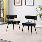 Antoine Glam Upholstered Dining Chair - front view