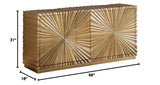 Tiffany 66" Modern Glam Sideboard - side view