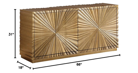Tiffany 66" Modern Glam Sideboard - side view