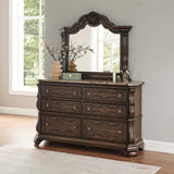 Belvedere 5-Piece Traditional Classical Bedroom Furniture Set, California King, 86" Platform Bed… - detail view