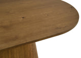 Terra 88" Mid-Century Modern Wood Oval Dining Table - detail view