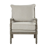 Hanako Accent Chair in Beige And Antique Grey - detail view