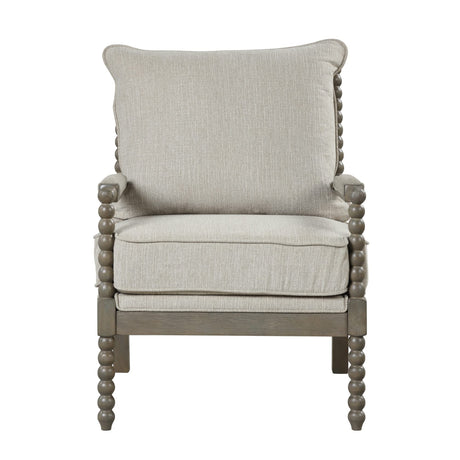 Hanako Accent Chair in Beige And Antique Grey - detail view