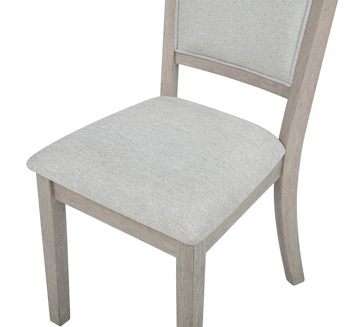 Timbria 5-Piece Round Transitional Dining Set, Kitchen or Dining Room Furniture in Oak/Grey - back view