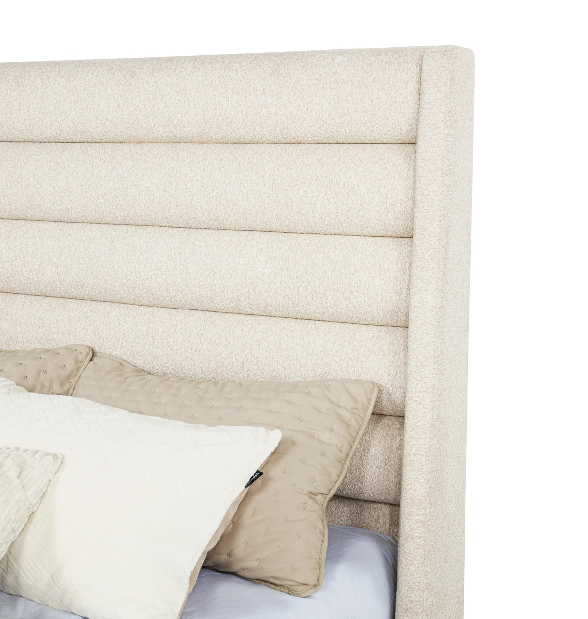 Tleraé Polyester Modern Upholstered California King Bed Frame - angle view