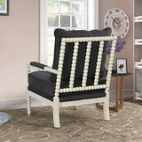Hanako Accent Chair in Charcoal And Off White - room setting