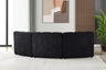 Sullessa Modern Modular Armless Living Room Chair in Black - front view - Black