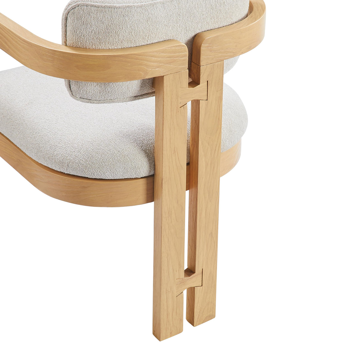 Tappelle Mid-Century Modern Dining Arm Chair - front view