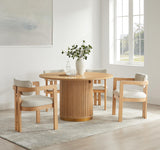 Tapelle 51" Round Storage Dining Table - front view