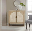 Cora 31" Wide 2-Door Accent Cabinet Natural Oak Wood Finish Boho Modern Detailed Sideboard Organic… - front view